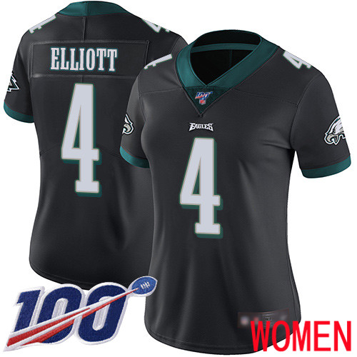 Women Philadelphia Eagles 4 Jake Elliott Black Alternate Vapor Untouchable NFL Jersey Limited Player Season